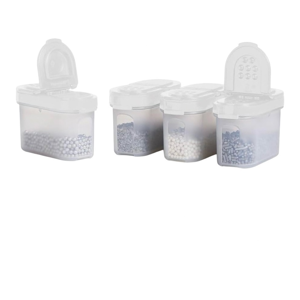 Tupperware small spice containers / shakers set of 4 white